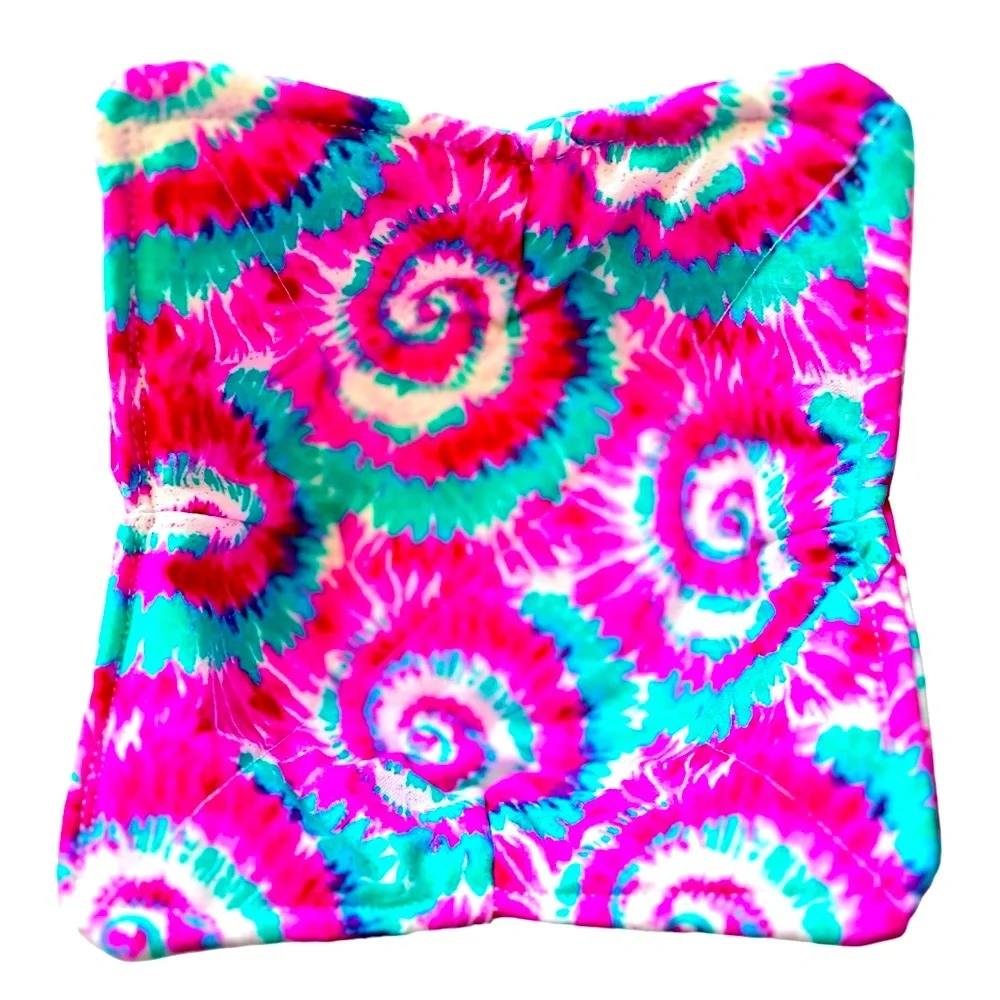 Hand Crafted Colorful Tie Dye Microwave Small Bowl or Mug Cozy Fabric Cotton